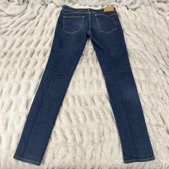 H&M Jeans Women 29/32 Low Rise Skinny Blue Denim Stretch Mid Wash Y2K 30"x31" - Picture 2 of 8